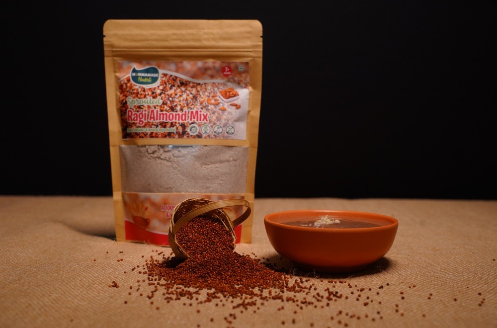 Sprouted Ragi, Almond Mix