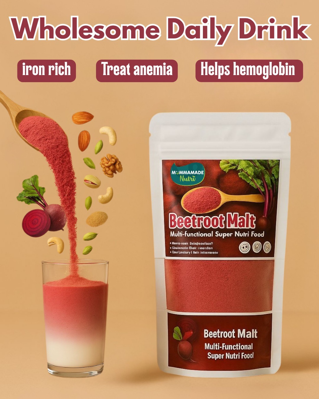 Beetroot Malt for Kids | Natural Health Drink Mix